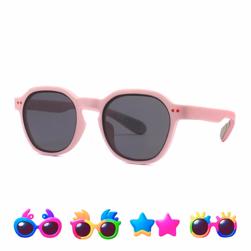 UV400 Fashion Cartoon Cute Round Tr Kids Children Baby Sunglasses