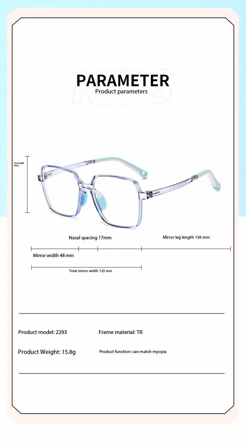 New Arrival Silicone Tr 90 Baby Style Anti Blue Light Optical Frame Kids Eyewear