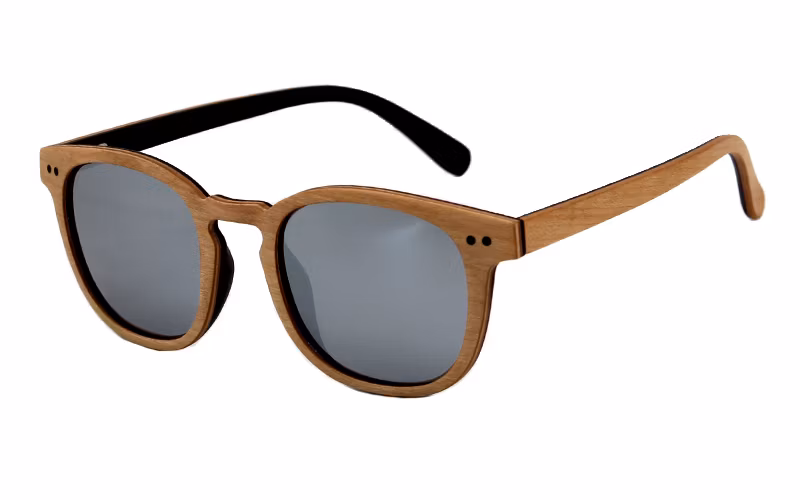 Wooden Fashion Oval Frame Customized Polarized Sunglasses for Kids