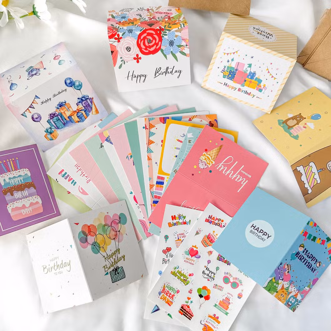 2024 Hot Selling Children′s DIY Combination Set Envelope Birthday Card
