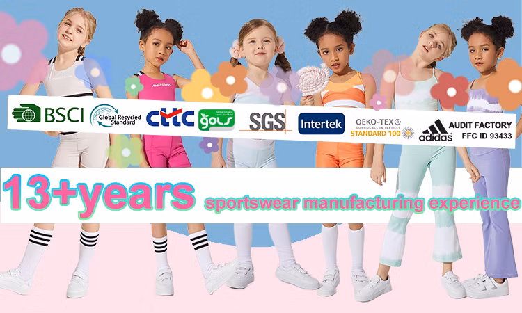 Ingor Sportswear Kids Active Wear with Breathable and Quick Children Swimwear Kids Sports Crop Top