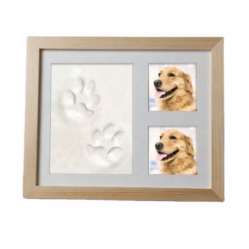New Arrive Air Dry Clay Baby Child Photo Frame Print Customized Wood dB Keepsake in Colorful Giftbox MDF Soft and Non-Toxic