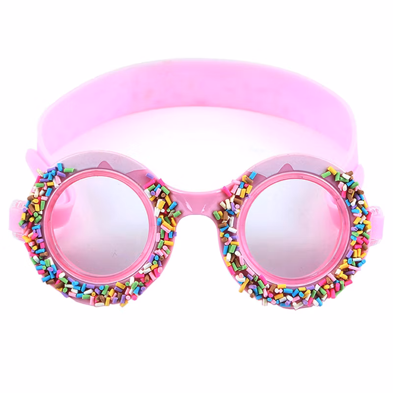 Silicone Swim Goggles Funny Cartoon Frame Safety Waterproof Kids Sports Glasses Anti-Fog Eye Protection