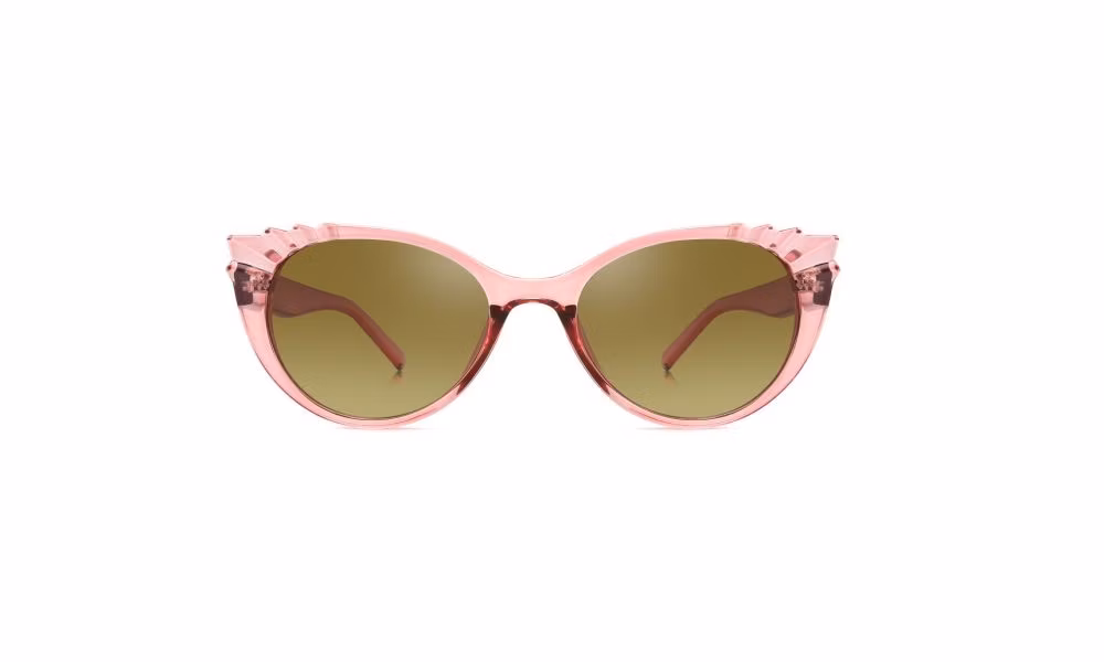 2024 New Arrival Full Rim Cat Eye Style PC Transparent Frame Fashion Unisex Sunglasses with 100% UV400 Polarized Lenses