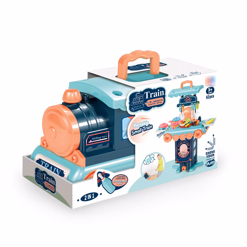 Yr86411 Wholesale Fashion Pretend Play Transplant Train Model Creative Cooking Set Toy Role Play Game Kitchen Set Toys Kids