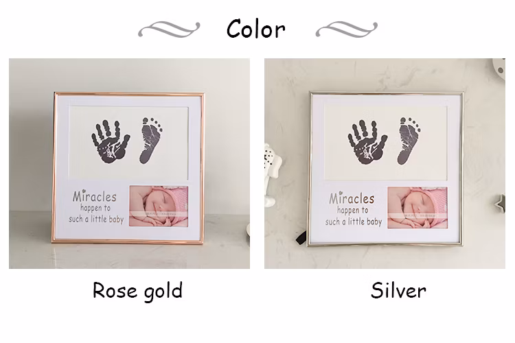 Fashion Square Craft Children′s Promotional Gift Figurine Home Metal Photo Frame