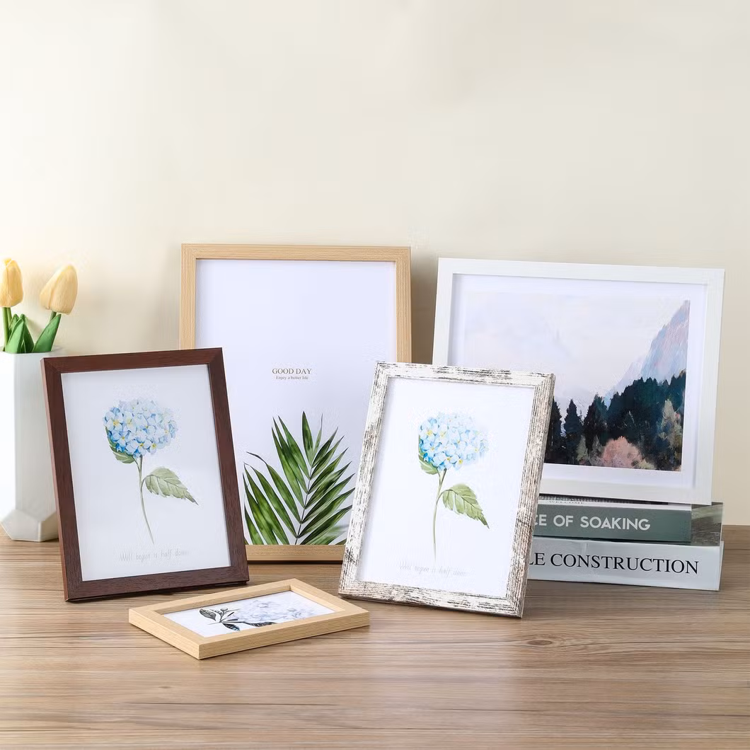 Promotion Gift Modern Style Heart Shape Children Wooden Photos Frame for Kids