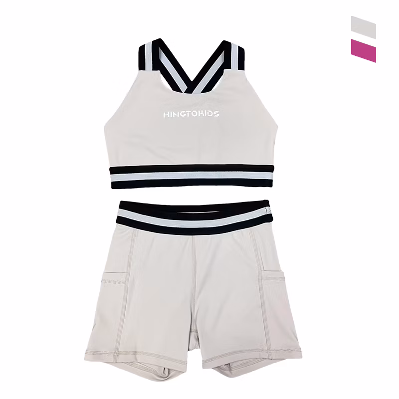 Ingorsports Kids Activewear Soft Bottom Elastic Band Cross Back Elastic Style Top Children Swimwear Sports Wear Girl′s Swimsuit