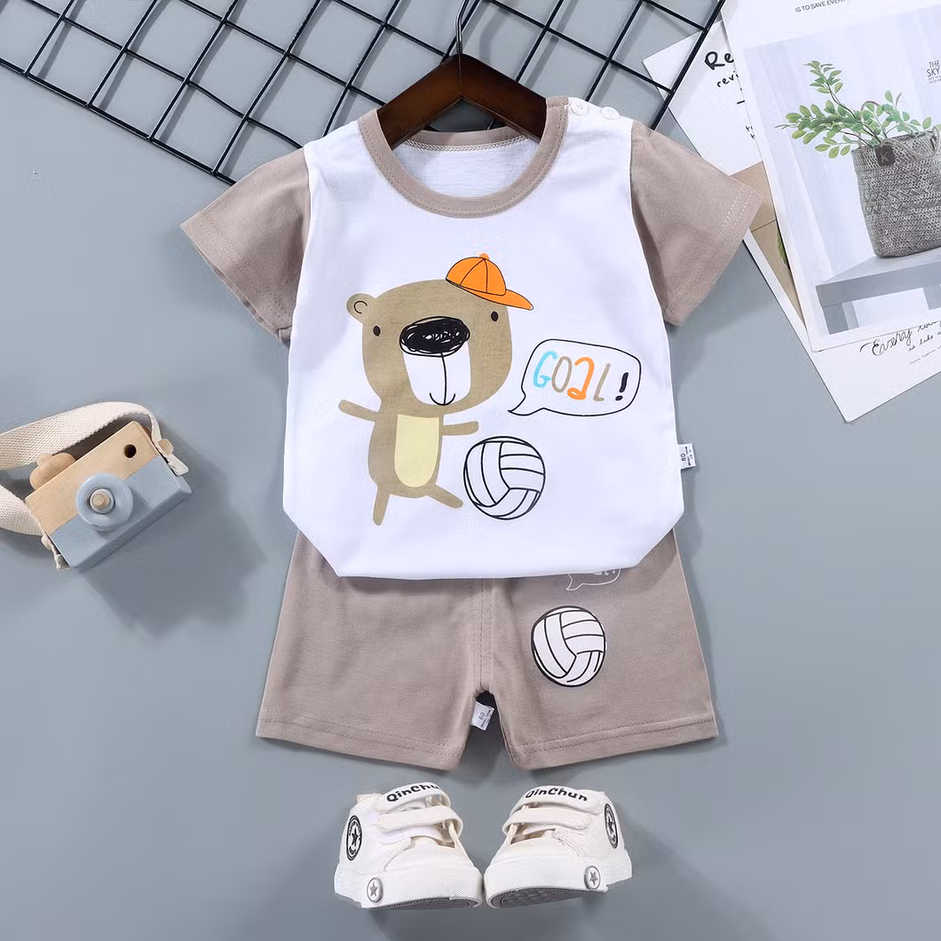 Children′s Short-Sleeved Suit Cotton Boys T-Shirt Children′s Clothing Baby Clothes Baby Wear Kids Wear