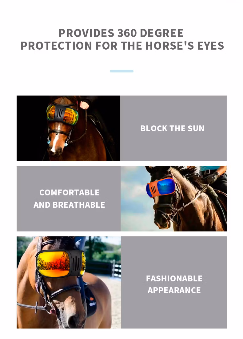Horse Goggles 3020 UV Pet Glasses Horse Sunglasses Horse Protective Gear Glasses