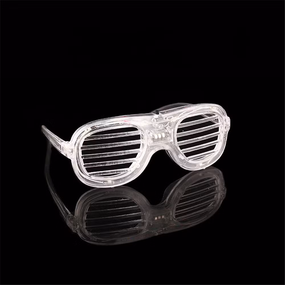 New Year Glow in Dark Party Supplies Shutter Shades LED Sunglasses 6 Color Light up Glasses for Kids Adult