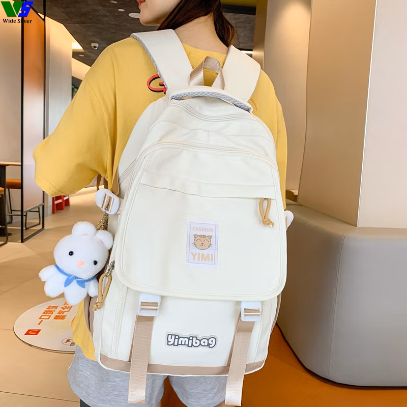 Wide Silver Good Quality Latest Designs Fancy School Backpacks for Kids 2024
