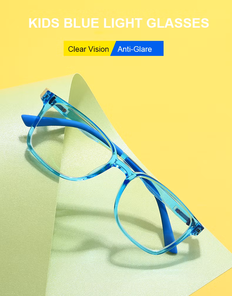 2023 Ready to Ship Amazon OEM Logo UV400 Tr90 Computer Anti Glare Kids Blue Light Blocking Glasses for Children