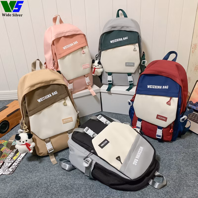 Wide Silver Morden Style Venta De Mochilas Escolares Por Mayoreo Schoolbag 2024