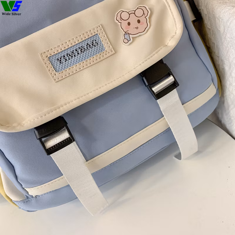 Wide Silver Favourite Schoolbags for Fashion Teens Girls Free Shipping 2024