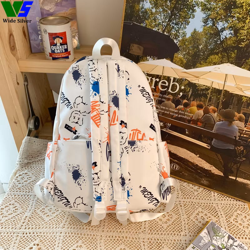 Wide Silver Cheap Canvas Schoolbags for Very Beautiful Girls Cute Kids 2024