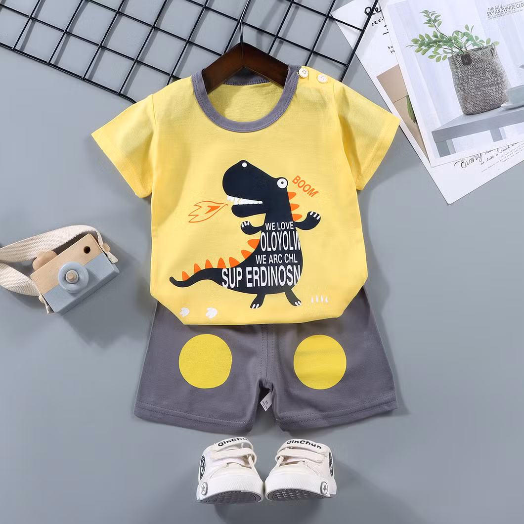 Children′s Short-Sleeved Suit Cotton Boys T-Shirt Children′s Clothing Baby Clothes Baby Wear Kids Wear