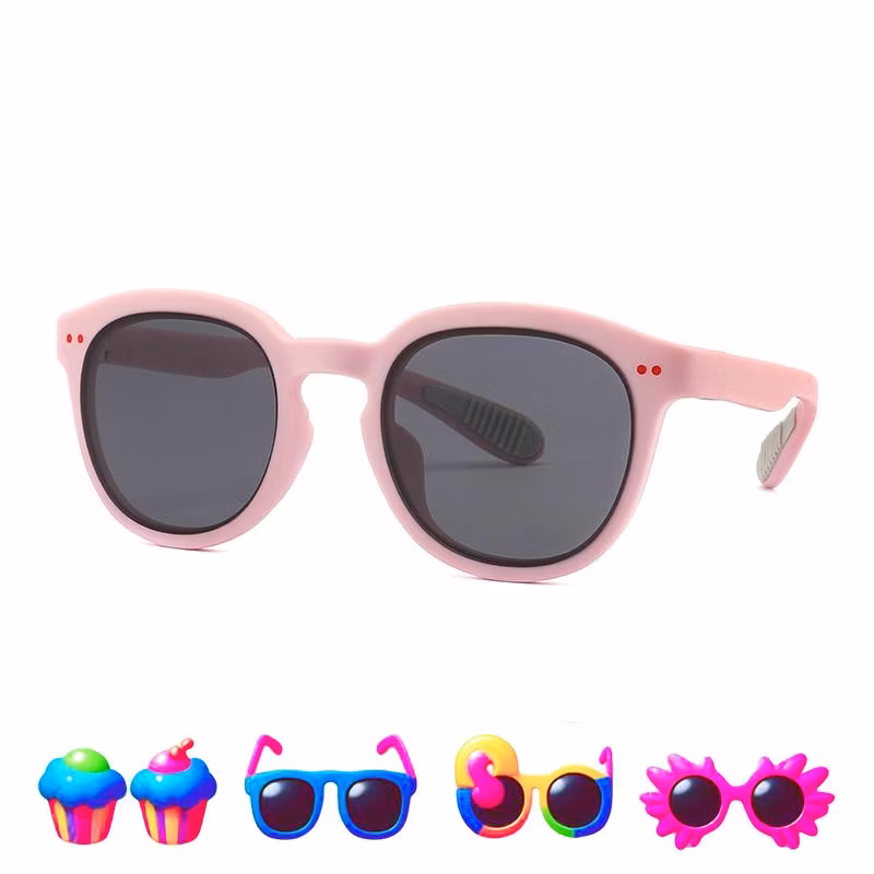 UV400 Fashion Cartoon Cute Round Tr Kids Children Baby Sunglasses