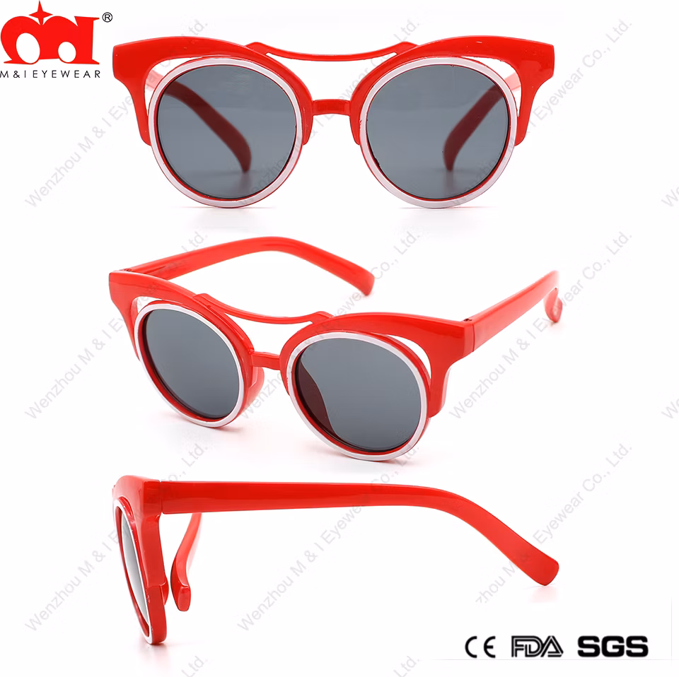 Round Shape Cat Eye Fashion Party Eyewear Kids Cute Vintage Sunglasses (YG20027)