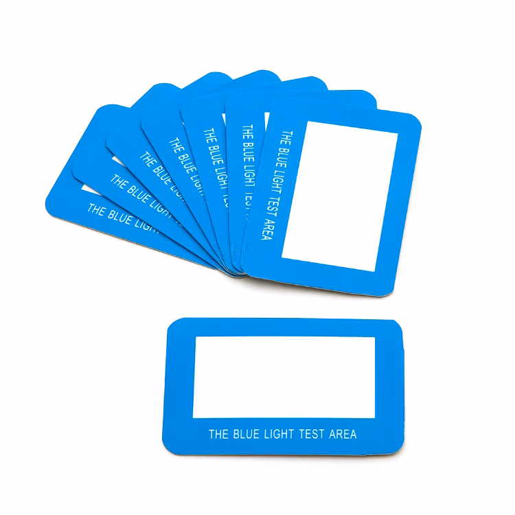 Ap-037 Factory Direct Pricing Low Price Wholesale Anti-Blue Light Protect Blue Ray Blocker Tester Testing Card for Glasses