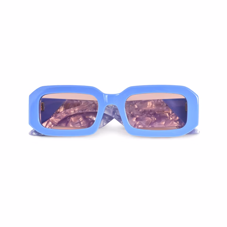 Yeetian Funky Ladies Girls Lavender Design Frames Italian Mazzucchelli Acetate Sunglasses