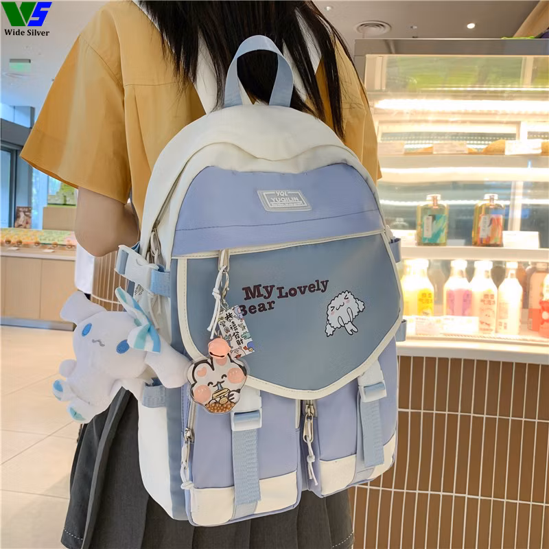 Wide Silver Best Price Coreanas Mochilas Escolares De Buena Calidad Schoolbag 2024