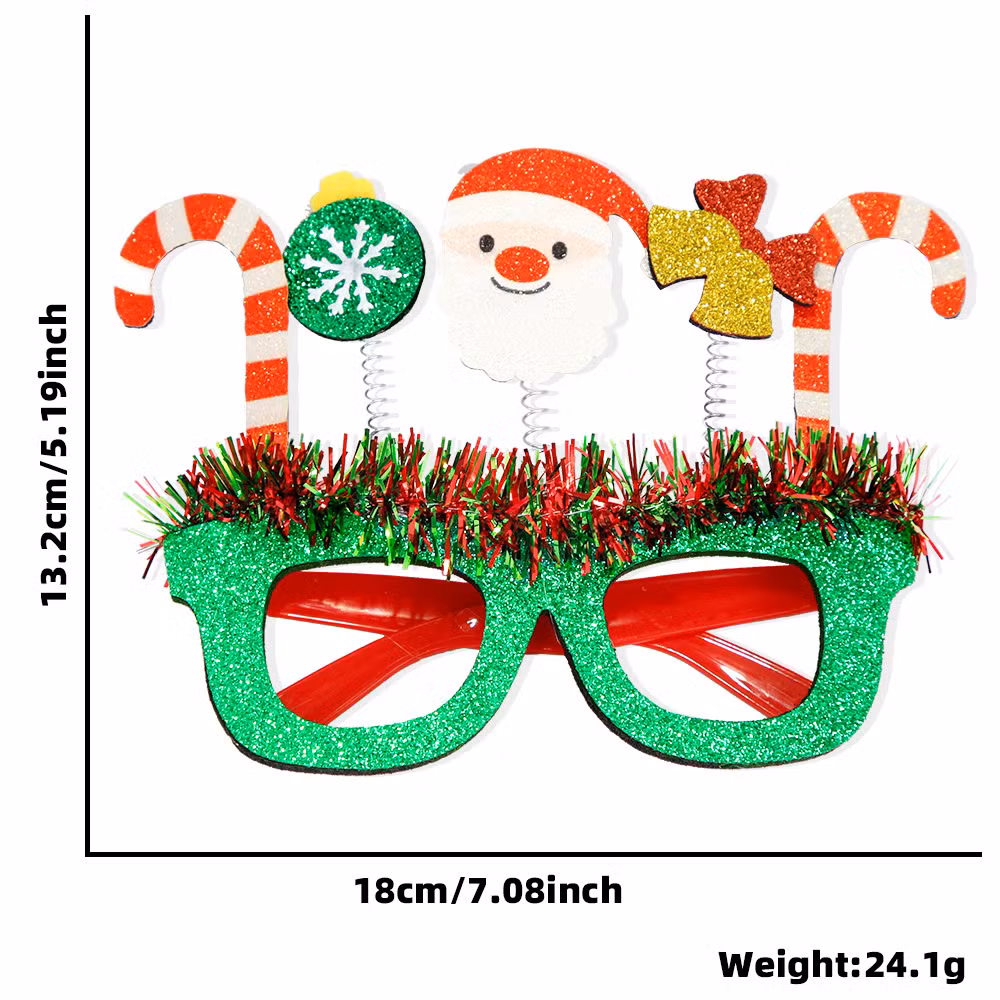 2025 New Santa Claus Christmas Decoration Cartoon Party New Year Glasses Frames