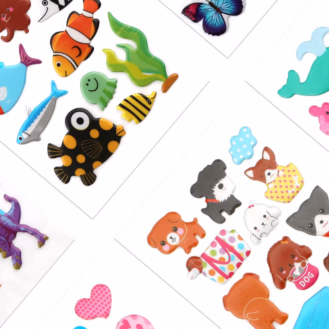 3D Stickers for Kids & Toddlers Puffy Stickers Variety Pack for Scrapbooking Bullet Journal Including Animal, Numbers, Fruits, Fish, Dinosaurs, Cars and More