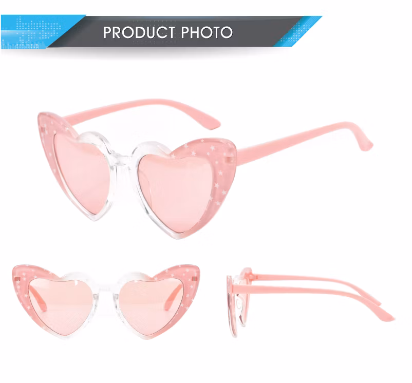Pilot Optics Kids Retro Love Heart Shaped Ladies UV400 Protection Heart Sunglasses