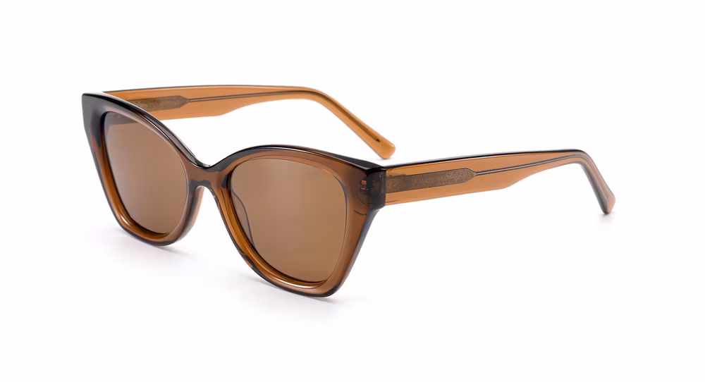 2024 OEM New Arrival High Quality Wholesale Acetate Cat Eye Frame PC Lens UV400 Fashion Sunglasses