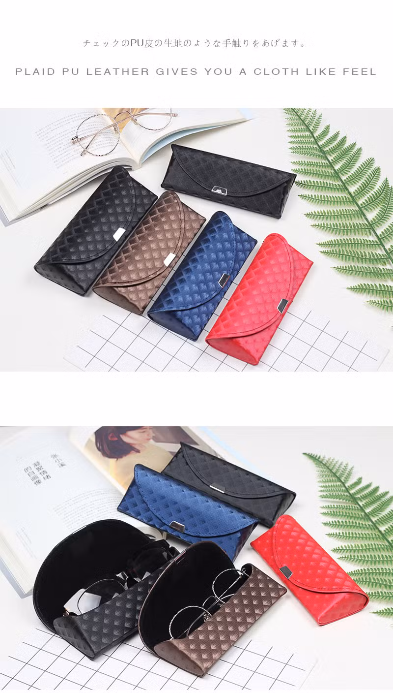 Ah011 Manufacturer Direct Selling Braided Leather Protective Case for Reading Glasses and Sunglasses Case