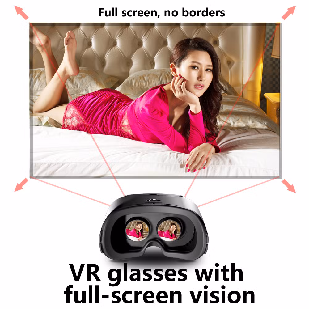 Vrg Vrgpro X7 Vr Headset Blue-Light 3D Virtual Reality Glasses Compatible with Mobile Phones Universal Virtual Reality Goggles for Kids & Adults