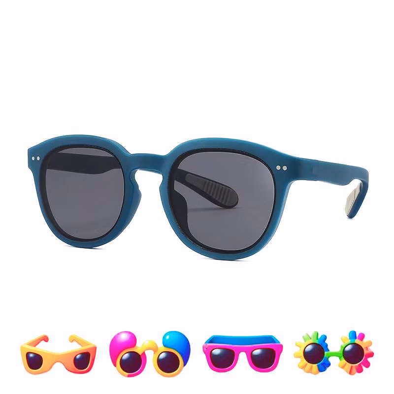 UV400 Fashion Cartoon Cute Round Tr Kids Children Baby Sunglasses