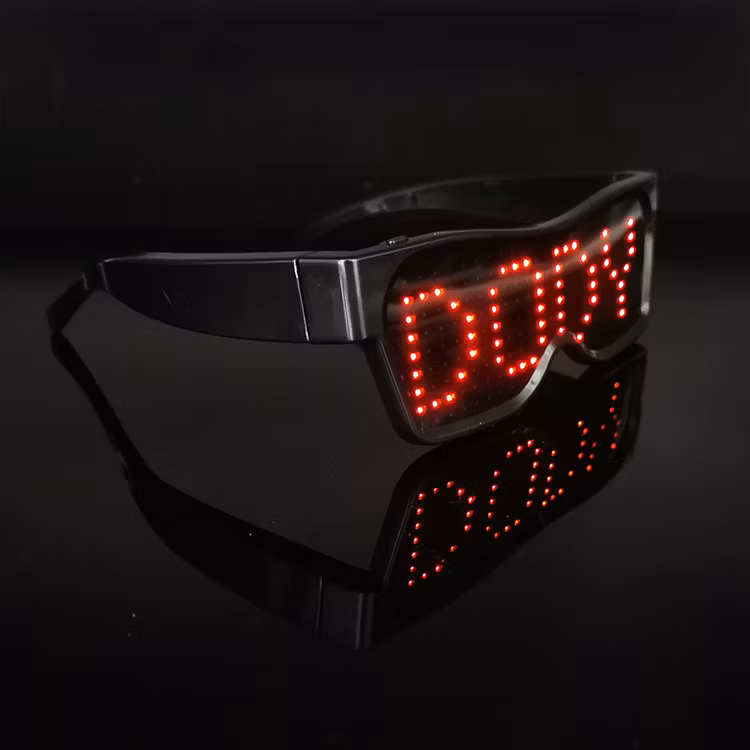 Party LED Glasses Disco Wine Bar Dynamic Flashing LED Glasses Blue Tooth APP Support Customizable Light up Glass USB Charging