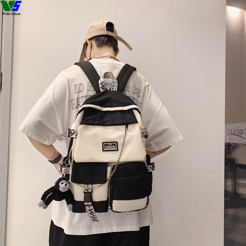 Wide Silver Special Counter Kids Backpacks with Cartoon Design Plush Toy 2024