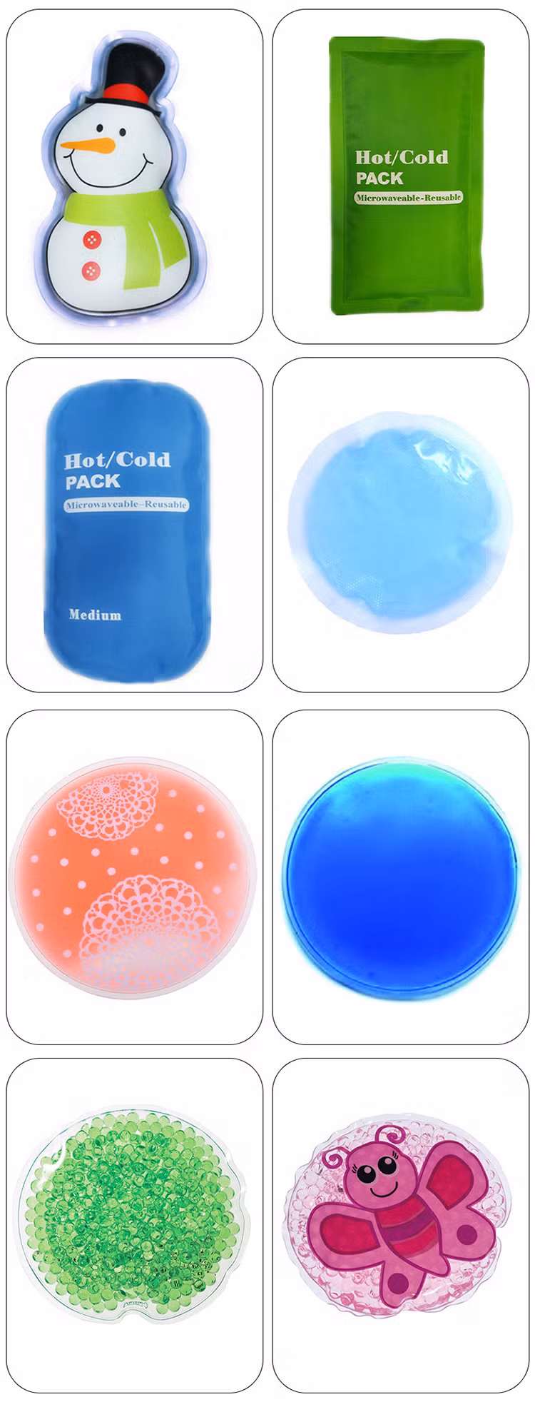 Custom Premium Kids Hot Cold Mini Ice Packs Ice Packs Children Gel Bead Ice Pack Pain Relief Products