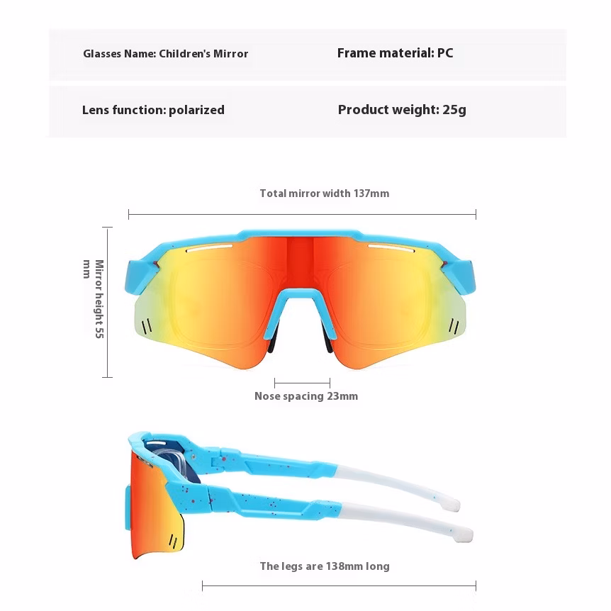 Wholesale PC Frame Tac Lens Designer Custom Children Outdoor Cycling Sun Glasses Compatible Myopia Fashion Kids Sport Sunglasses