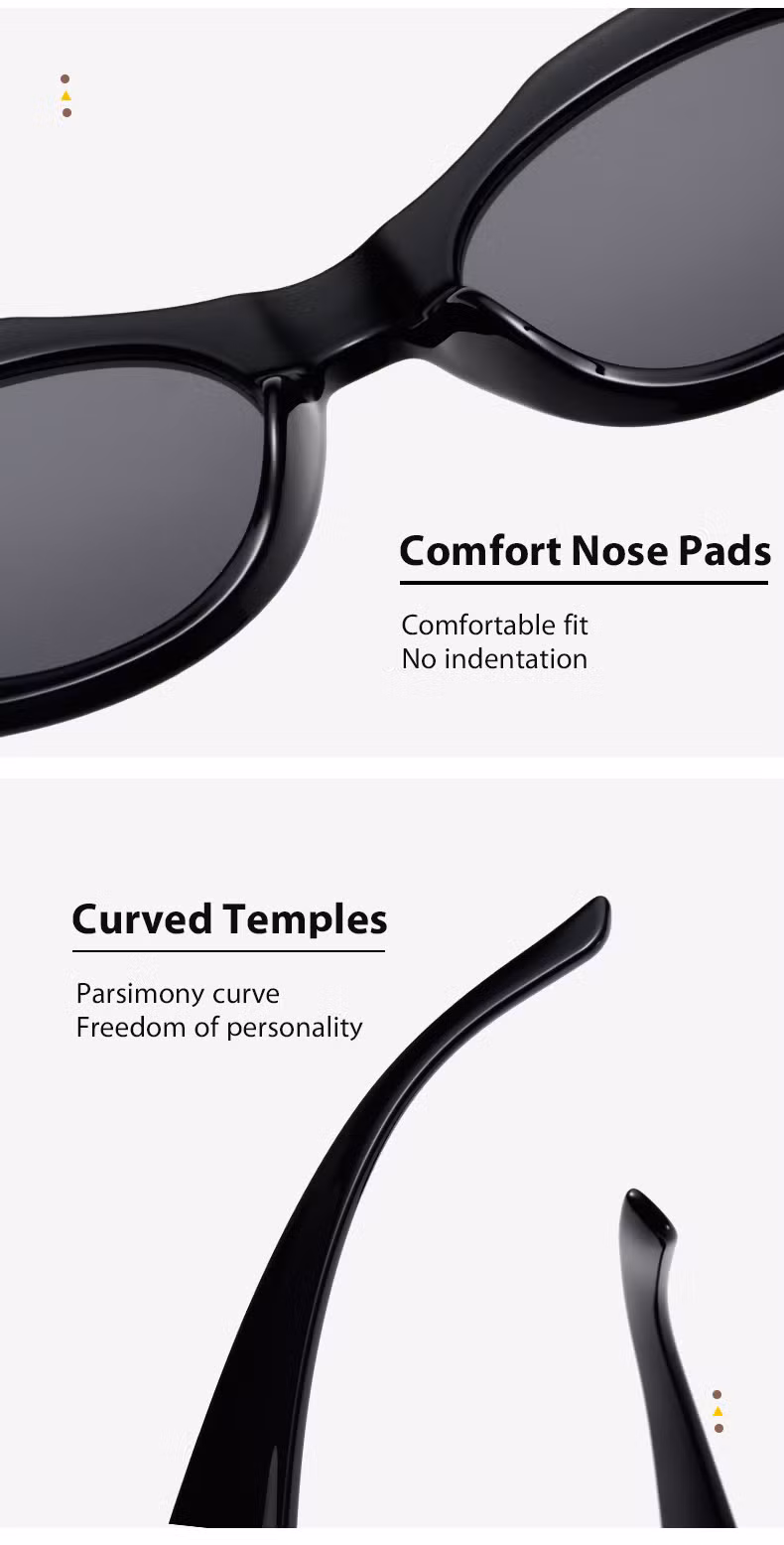 Cat Eye Round Frame Fashion Amazon UV Protection Sunglasses for Men and Women
