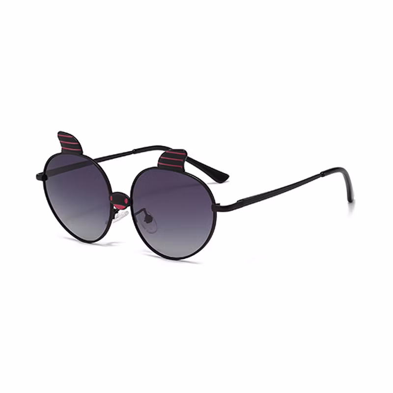 Customized Cartoon Bullhorn Decorative Kids Metal Fine Frame Sunglasses