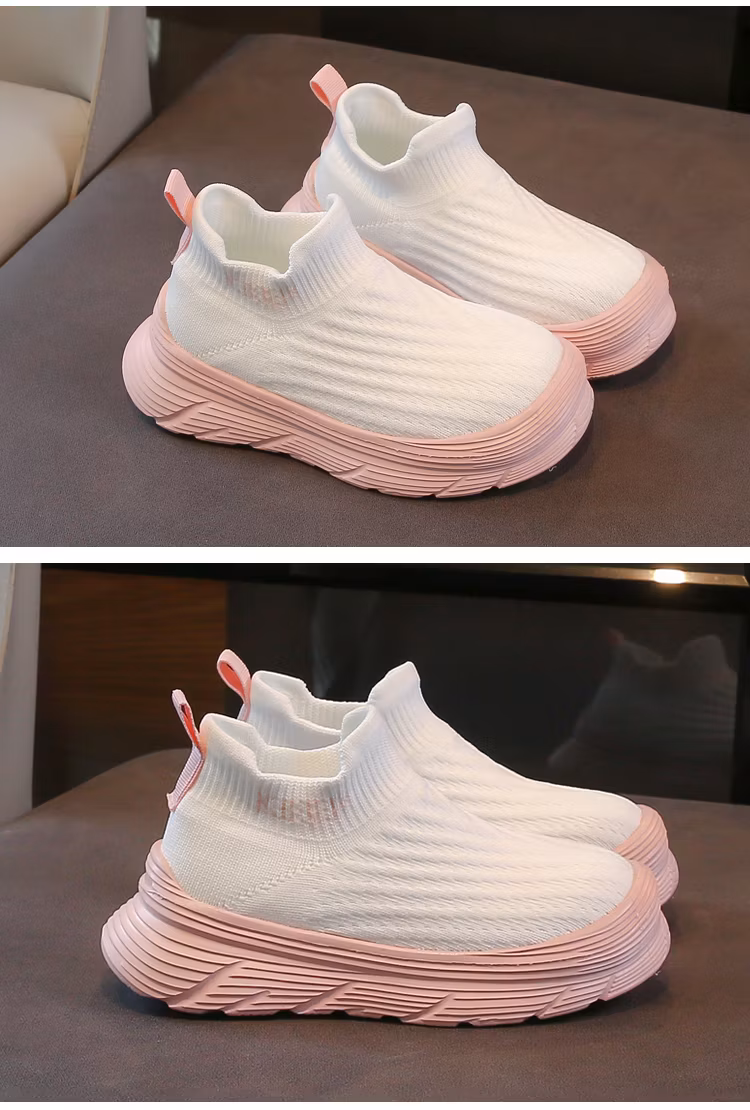 Autumn Winter Non Slip Sneaker Outsole Boys Casual Shoes Elastic Band Suede Leather Ankle Boot for Kids Sock Shoes