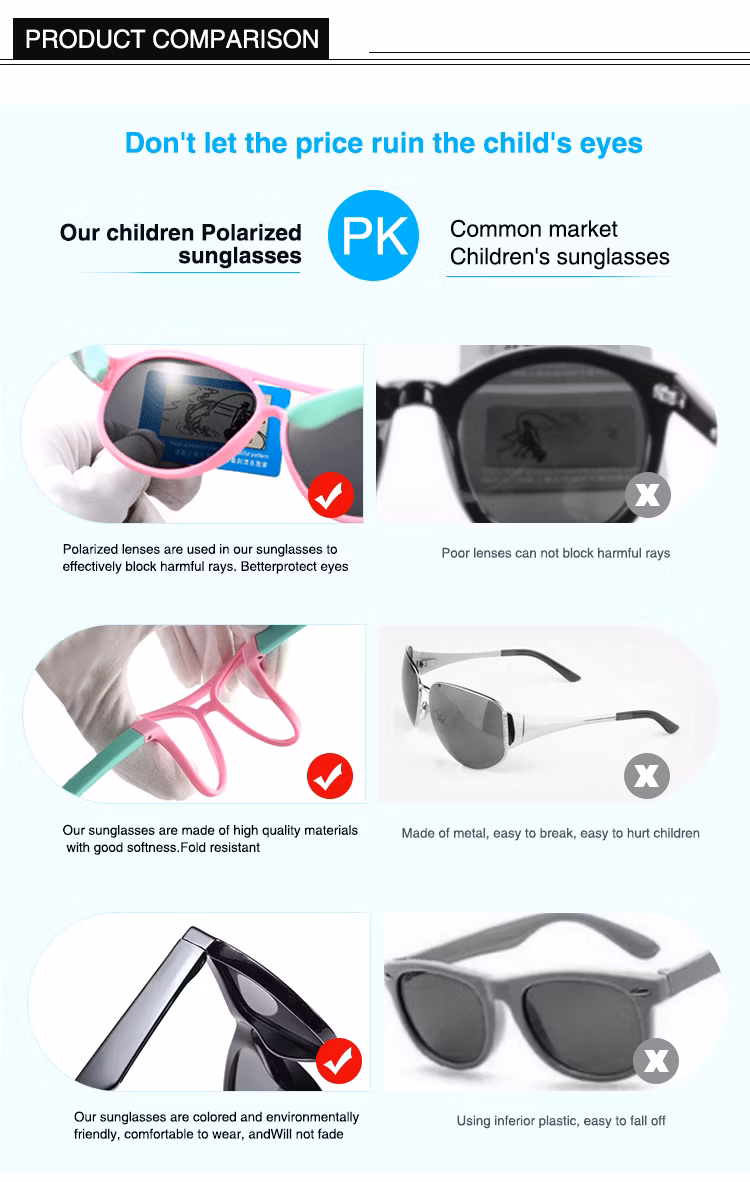 High Quality Polarized Sunglasses for Children Can Be Customized