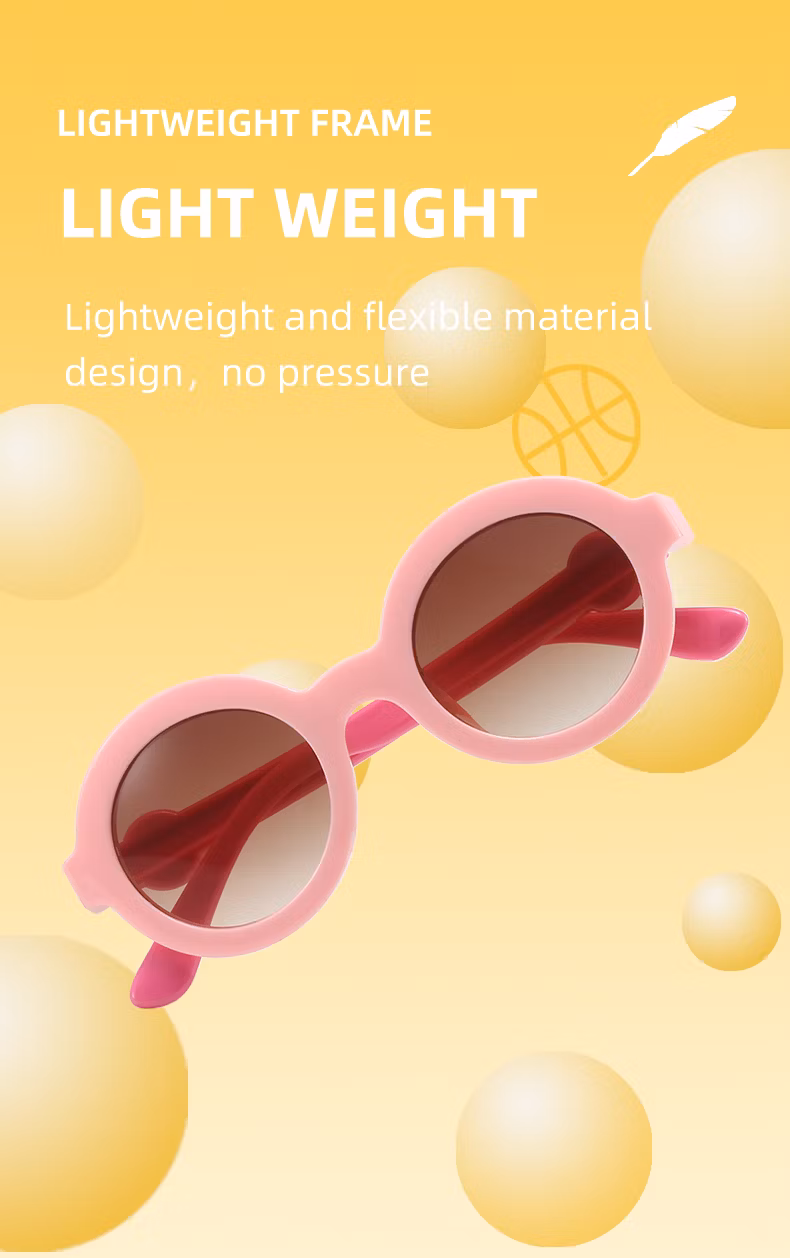New Luxury Cute Baby UV Round Cool Kids Baby PC Plastic Sunglasses