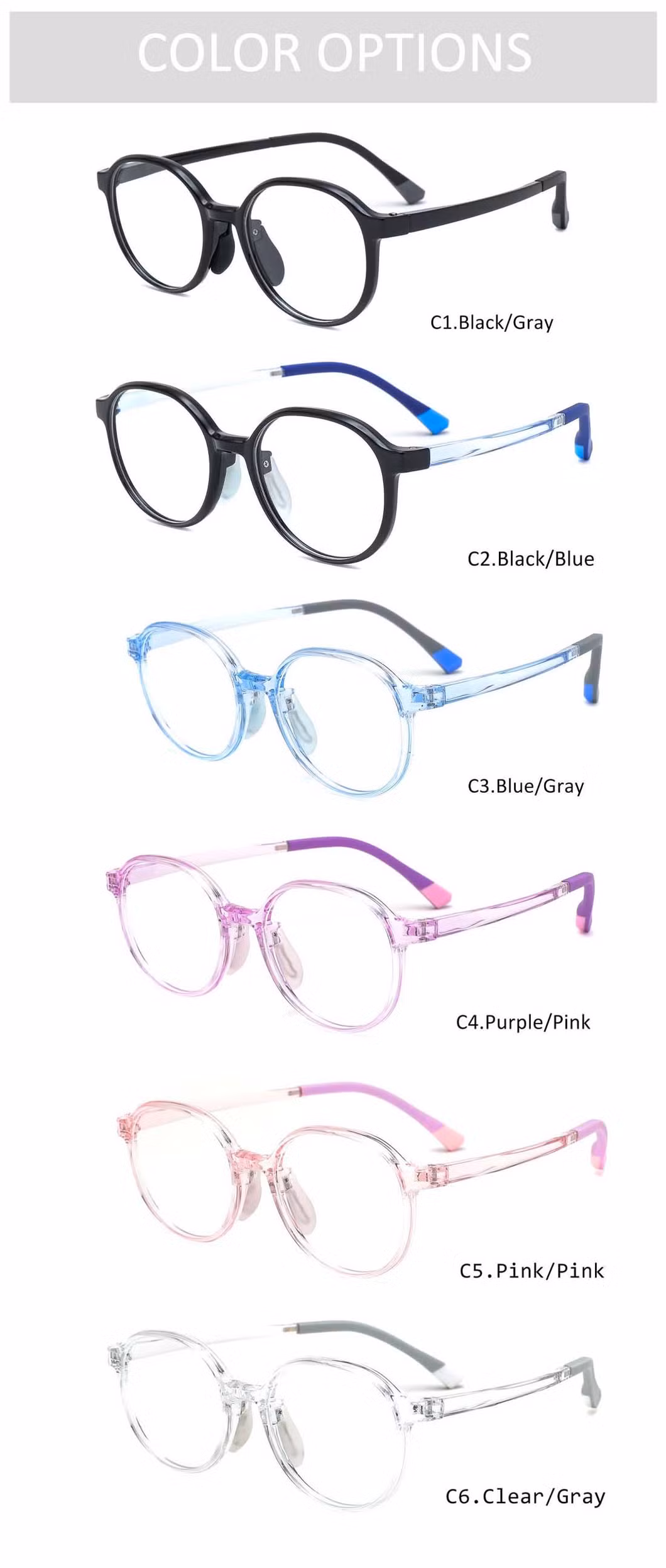 Gd Comfortable Children Tr90 Optical Glasses Frame Tr90 Eyeglasses Girls Boy