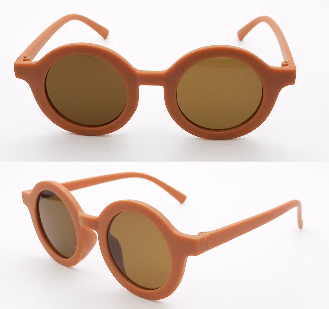 Ou Yuan Hot Sale Candy Color Full Frame Children Sunglasses with Special Design on The Leg for Kids