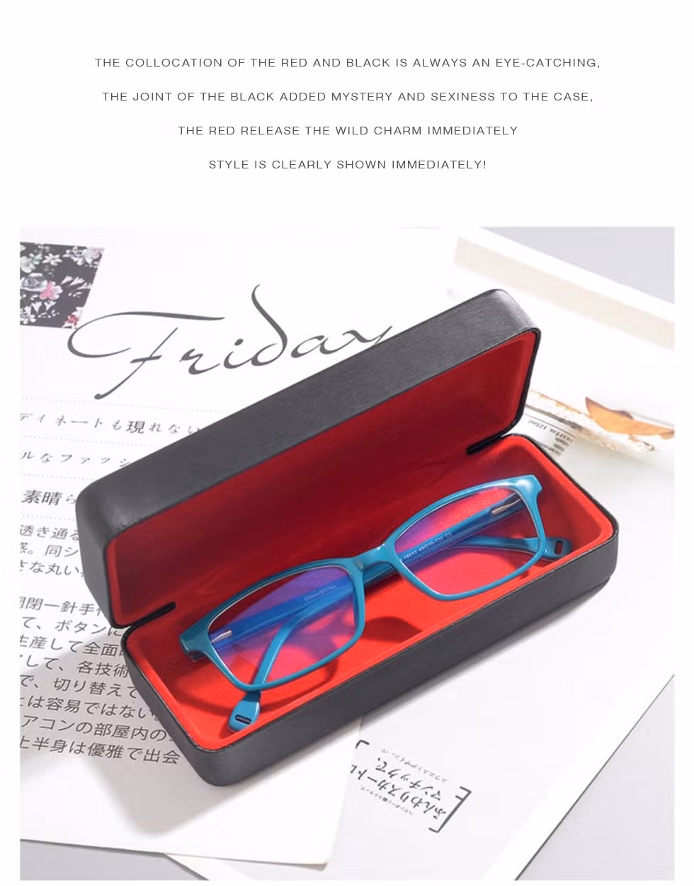 Inno-T184 Simple and Rectangle Hard Glasses Case, Fit for Reading Glasses and Sunglasses, Custom Color and Logo, Eco-Friendly