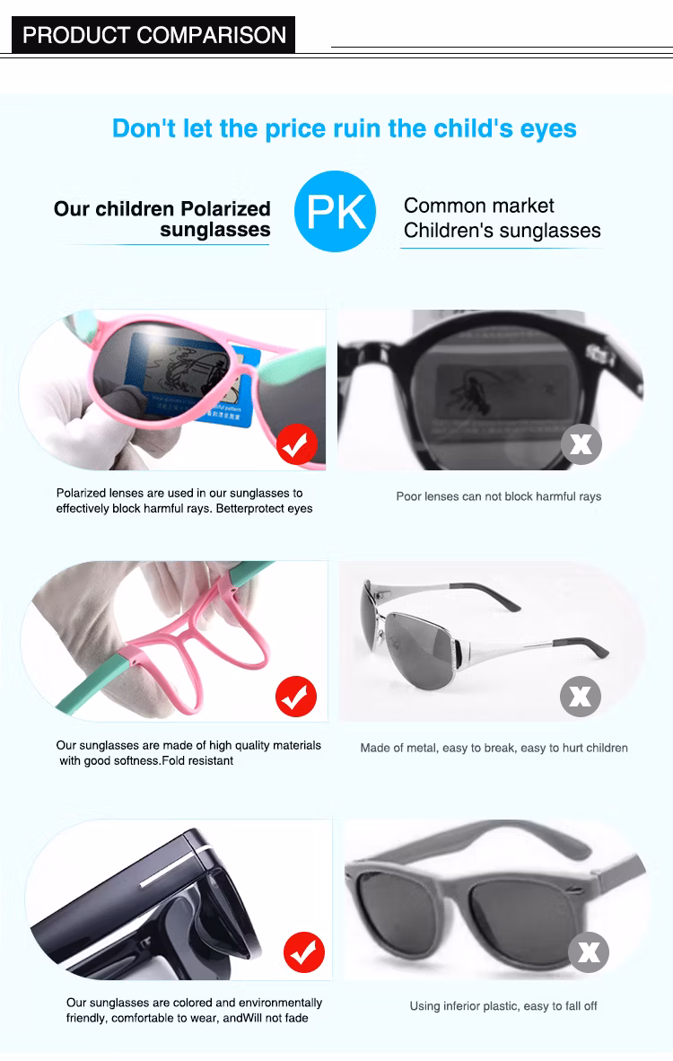 Colourful Fashion Flexible Silicone Children Sunglasses