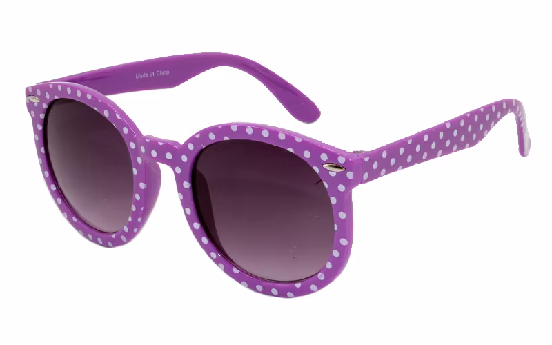 Oversize Unique Lovely Dots Cartoon Style Oval Frame Sunglass for Kids