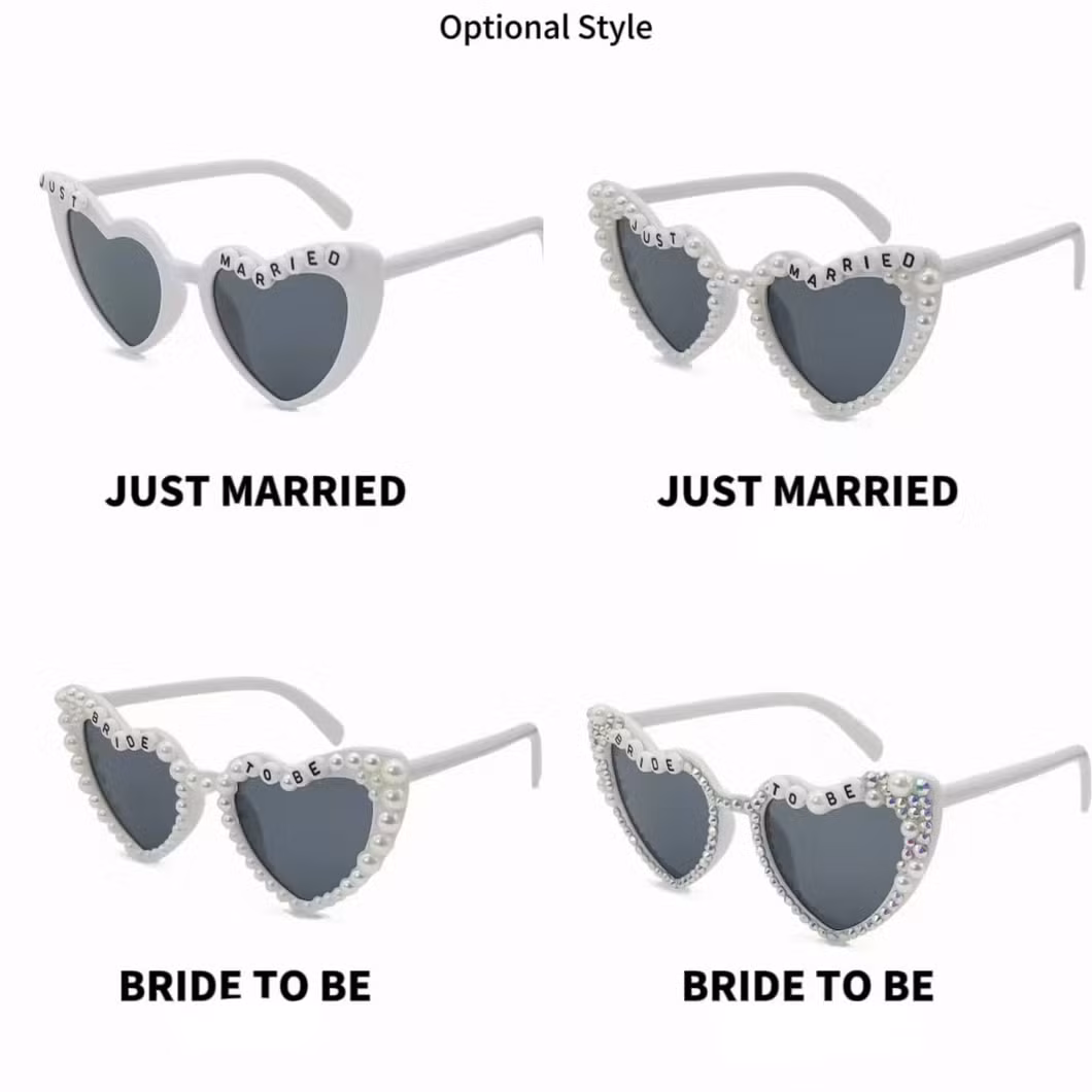 Classic Diamond-Encrusted Heart-Shaped Sunglasses for Party Hot Selling