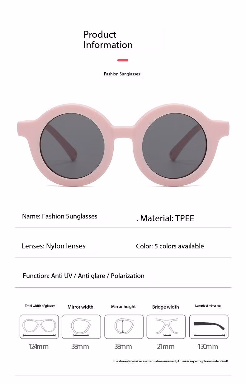 TPE Rubber Silicone Soft Material Polarized Eco-Friendly Recycled Kids Sunglasses