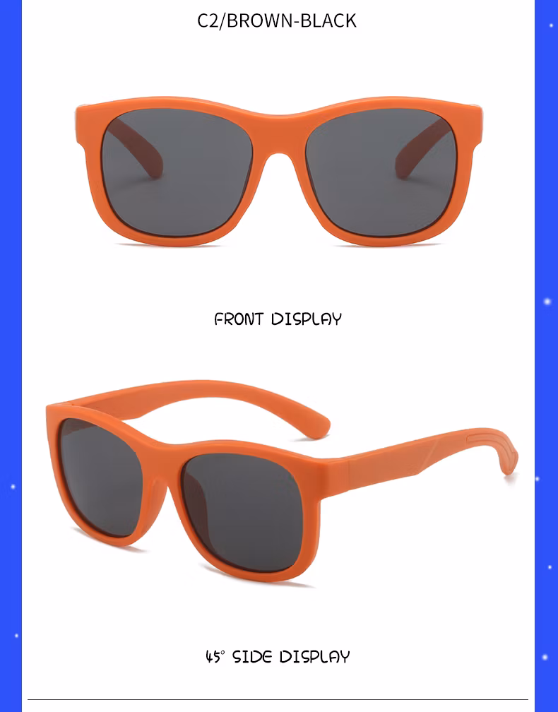Stock Matt Shinny UV400 Sunglasses Baby Kids Boys and Girls PC Frames Sunglasses Oculos De Sol